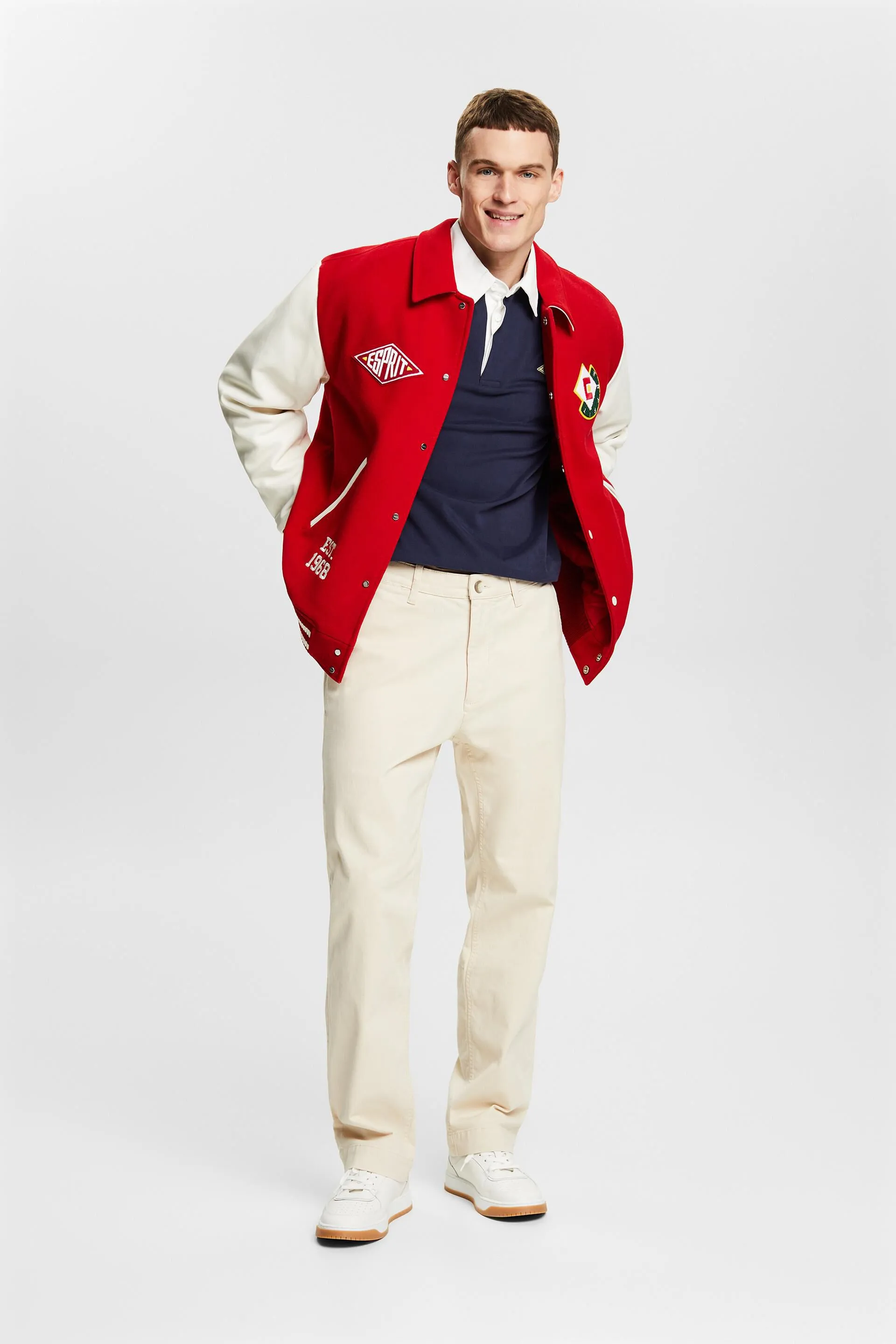 Pantaloni chino a gamba dritta in cotone