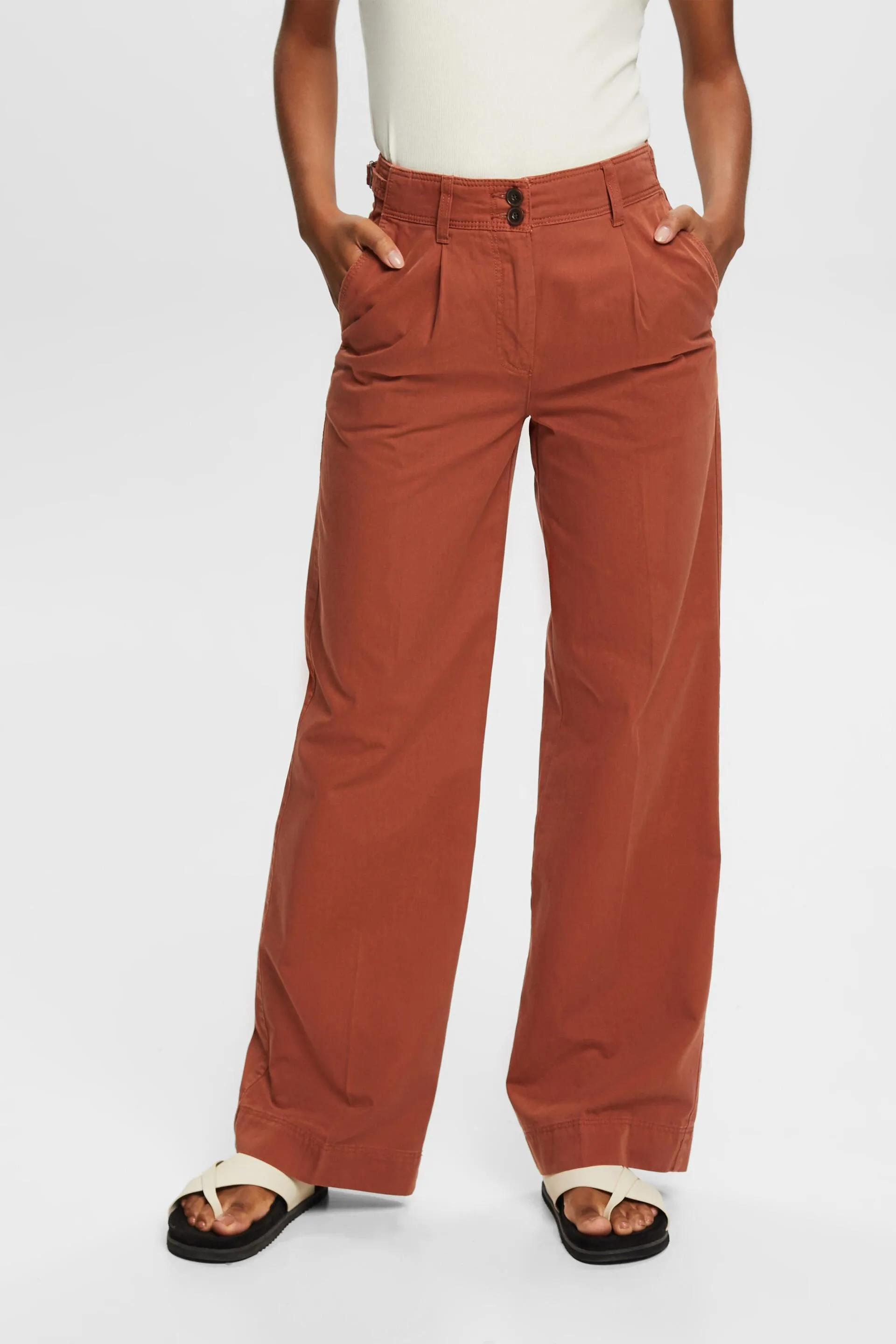 Pantaloni chino a gamba larga