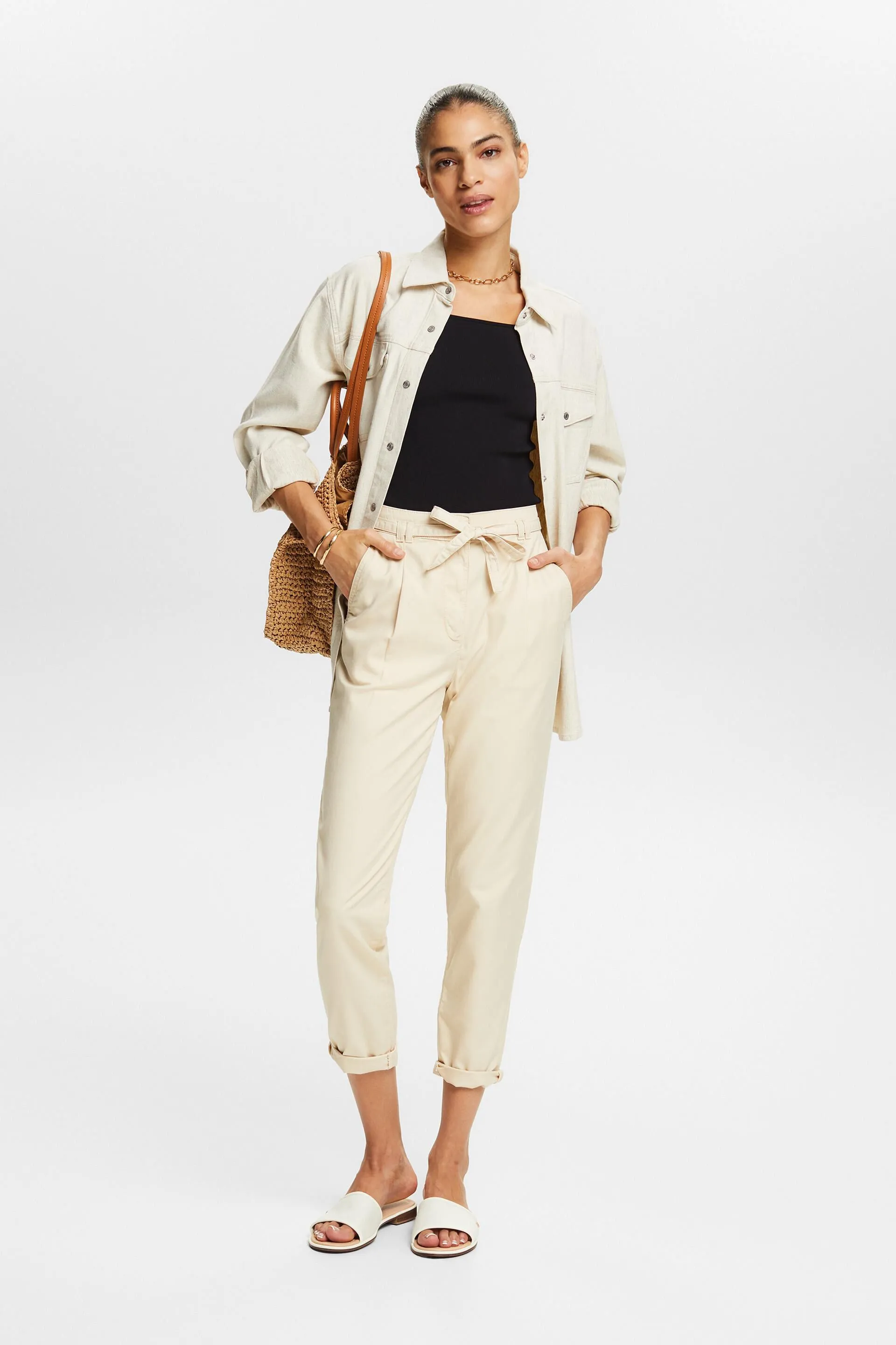 Pantaloni chino con cintura