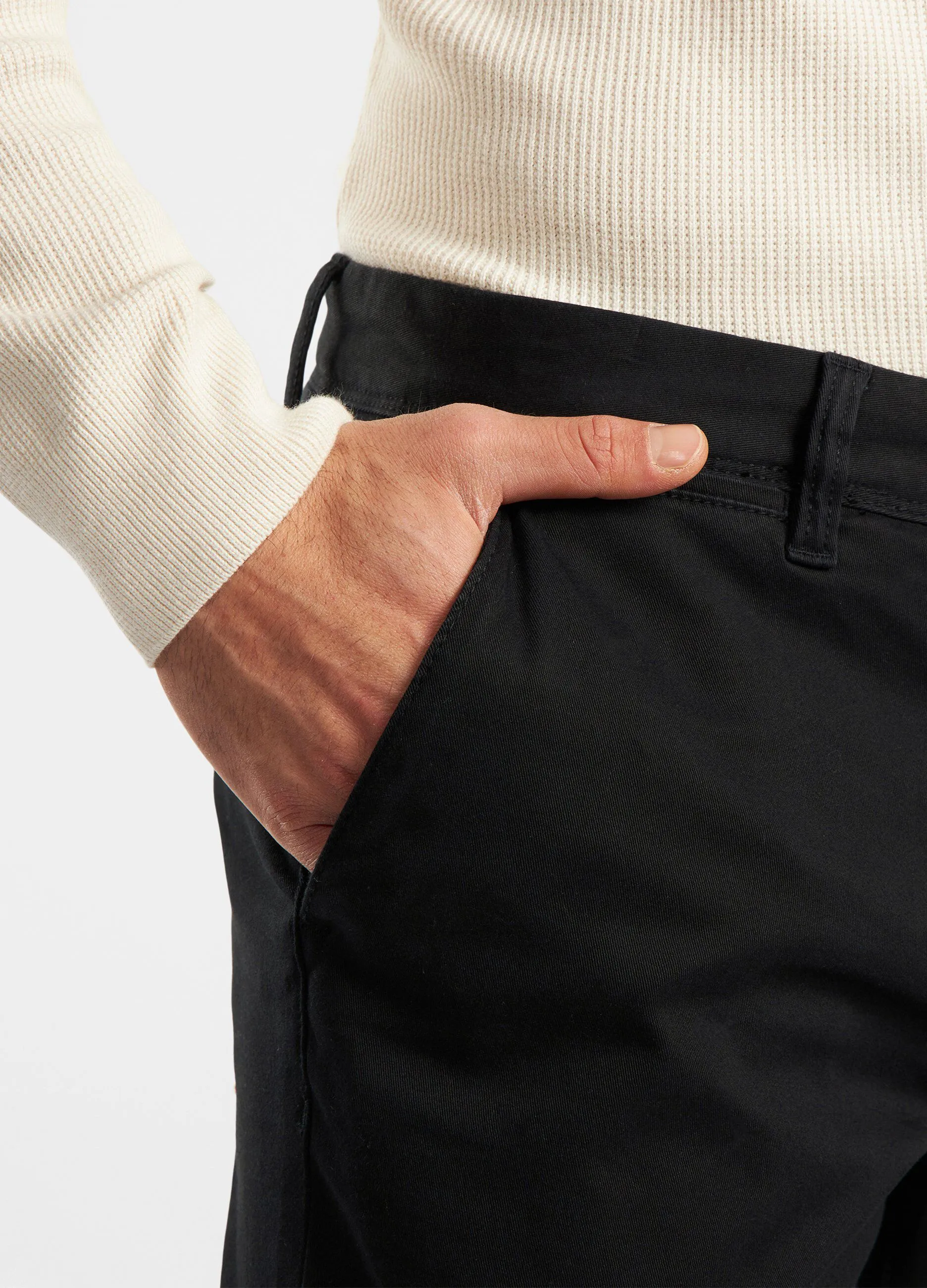 Pantaloni chino in cotone stretch uomo