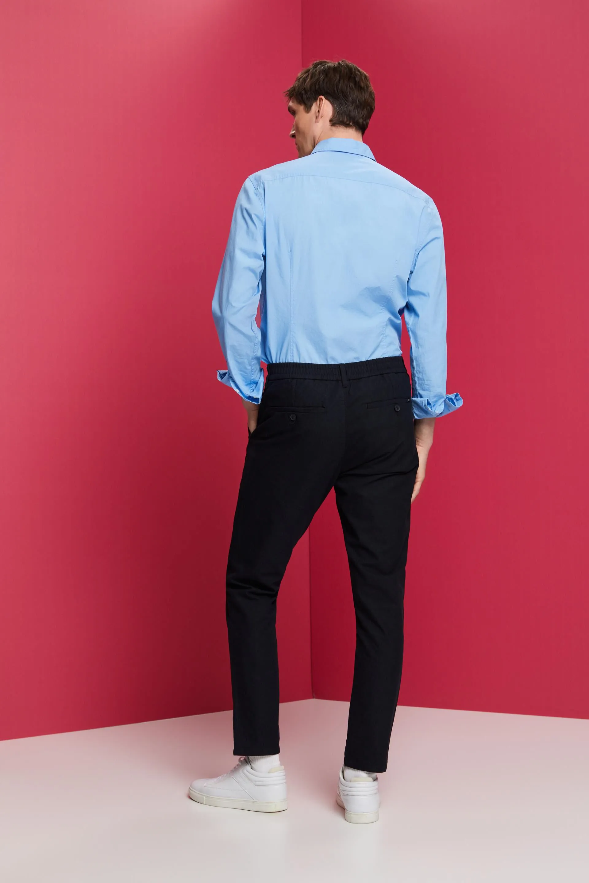 Pantaloni chino in tessuto spazzolato
