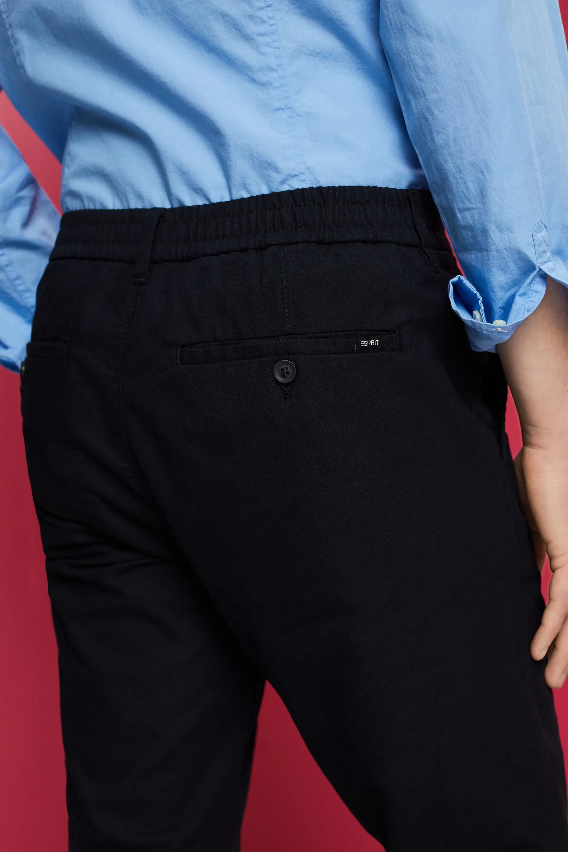 Pantaloni chino in tessuto spazzolato