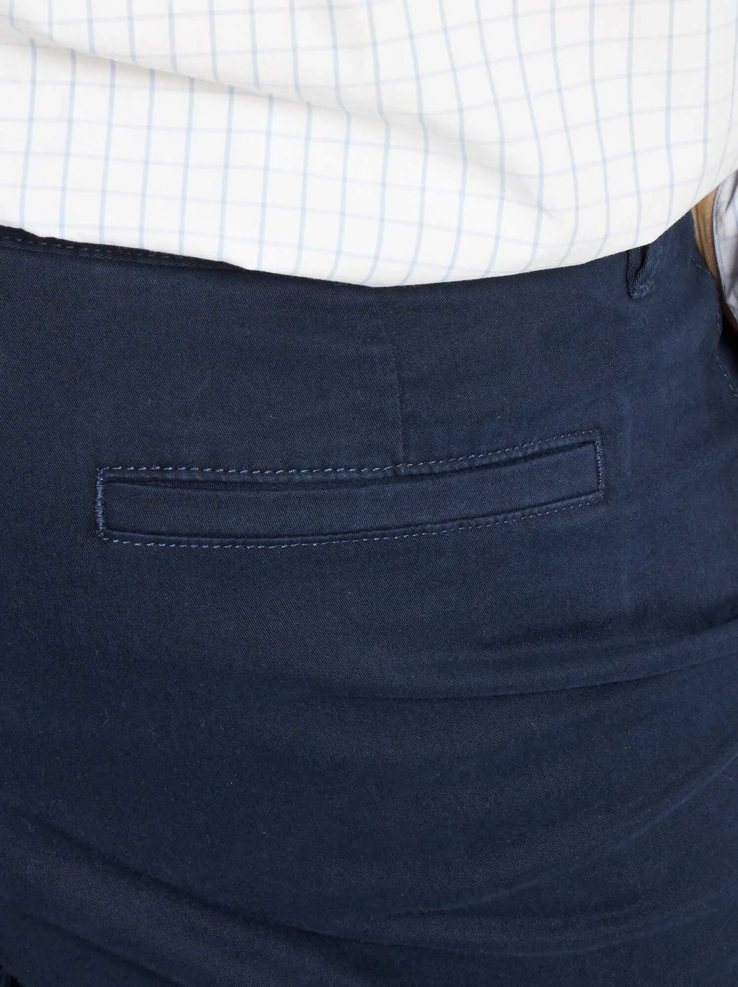 Pantaloni chino slim puro cotone L36 + 1 m 90 - blu
