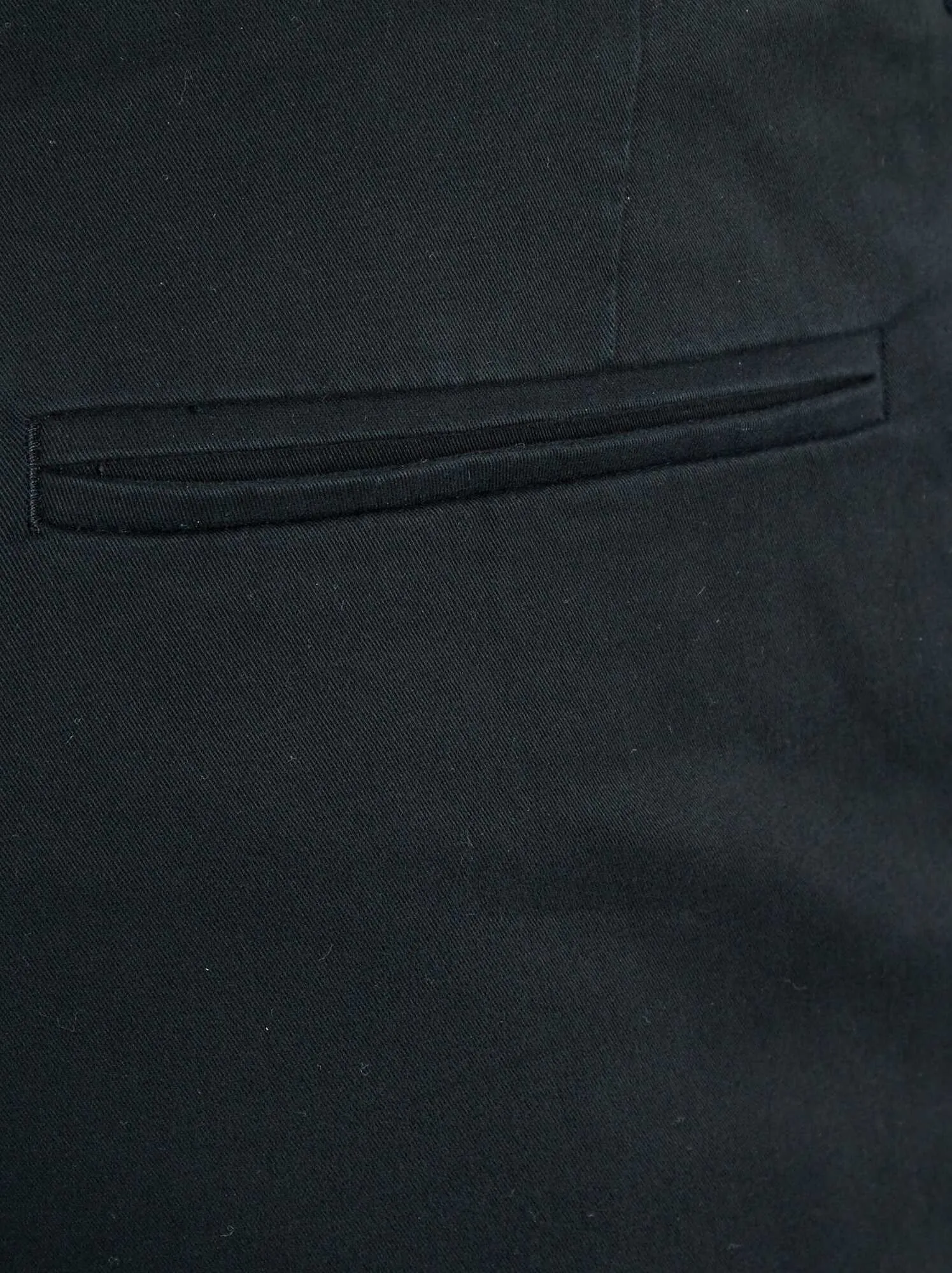 Pantaloni chino slim puro cotone L36 + 1 m 90 - Nero