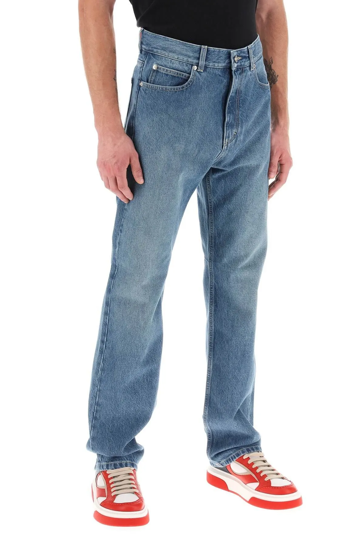 PANTALONI IN DENIM TAGLIO DRITTO