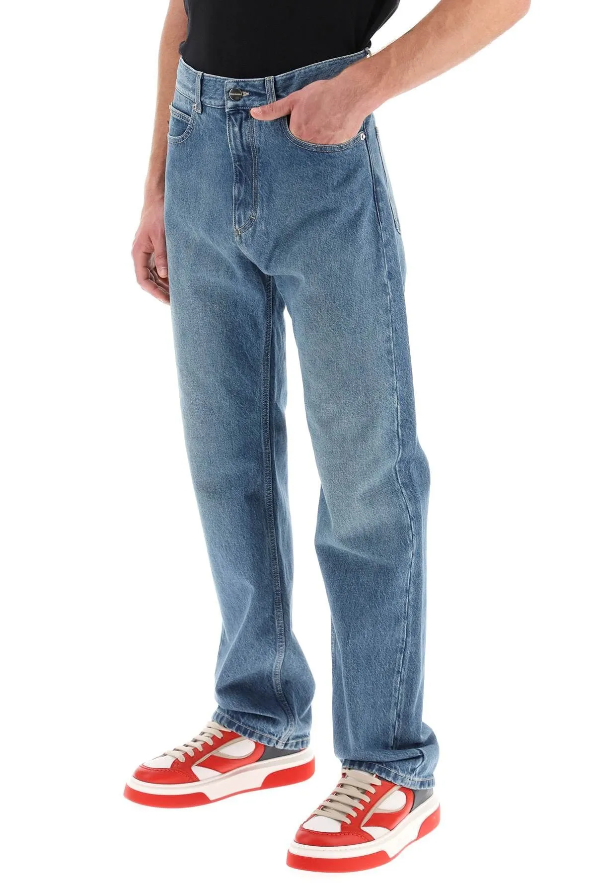 PANTALONI IN DENIM TAGLIO DRITTO
