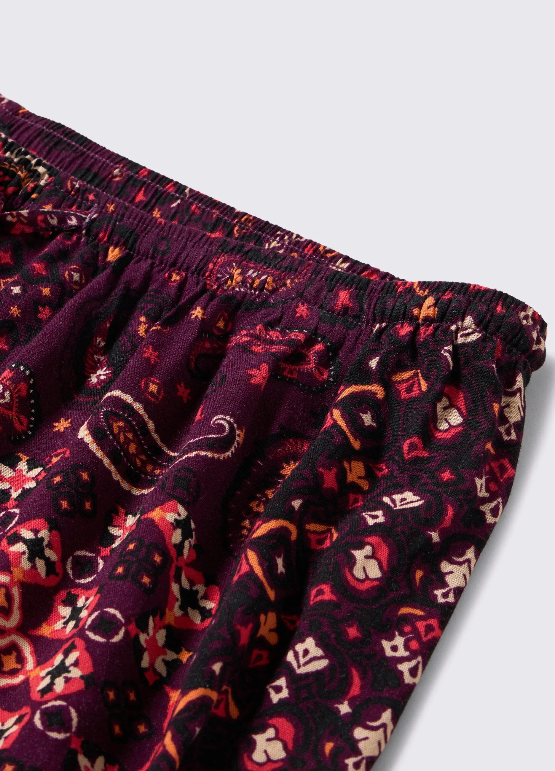Pantaloni in pura viscosa con stampa donna curvy
