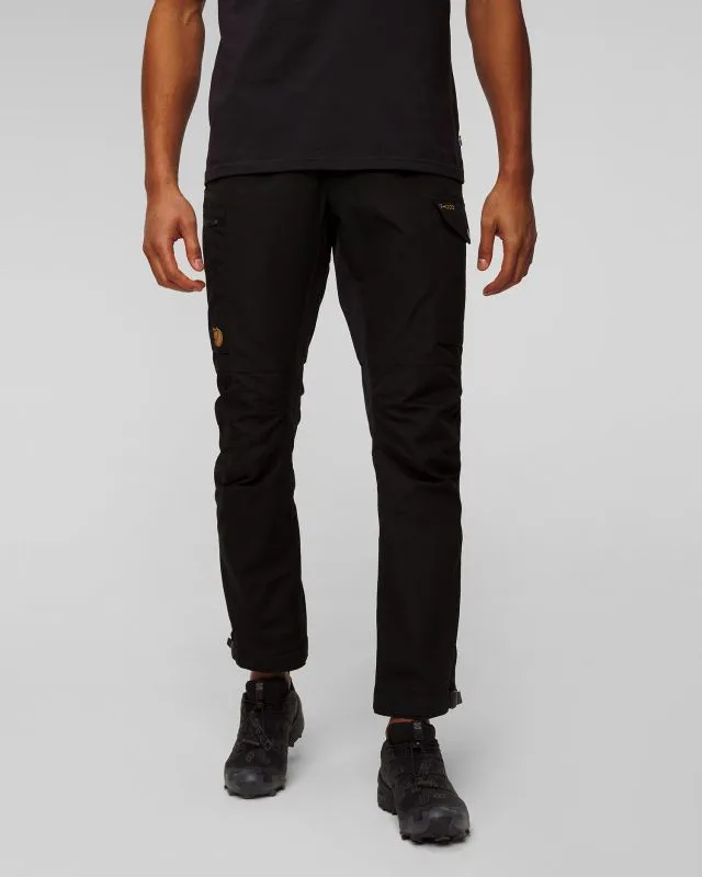 Pantaloni neri da trekking da uomo Fjallraven Kaipak Trousers M
