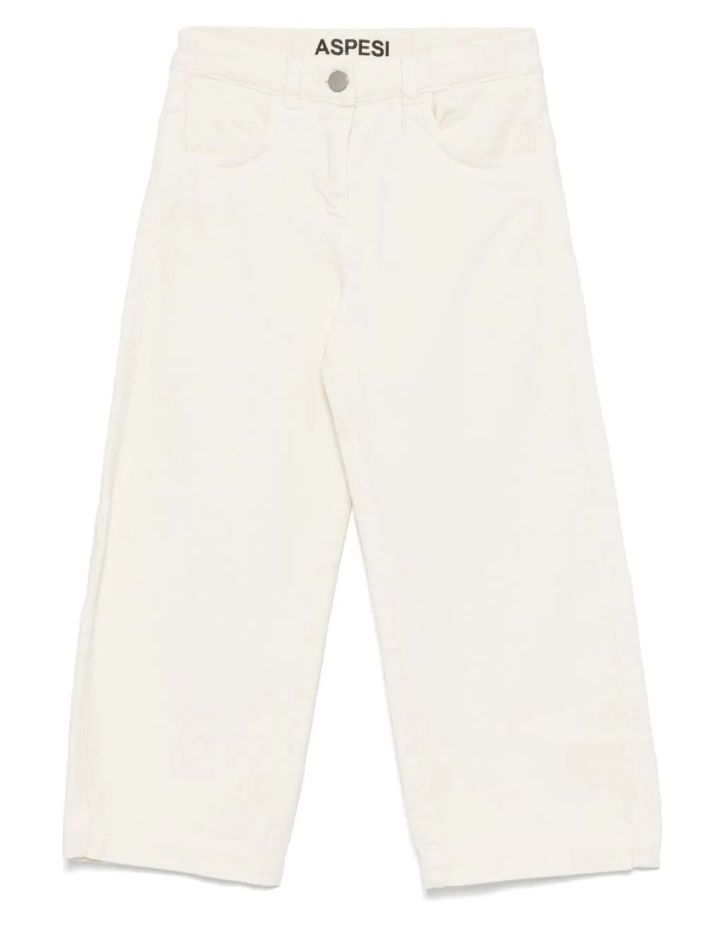 Pantaloni per bambino Aspesi Kids bianco con design dritto