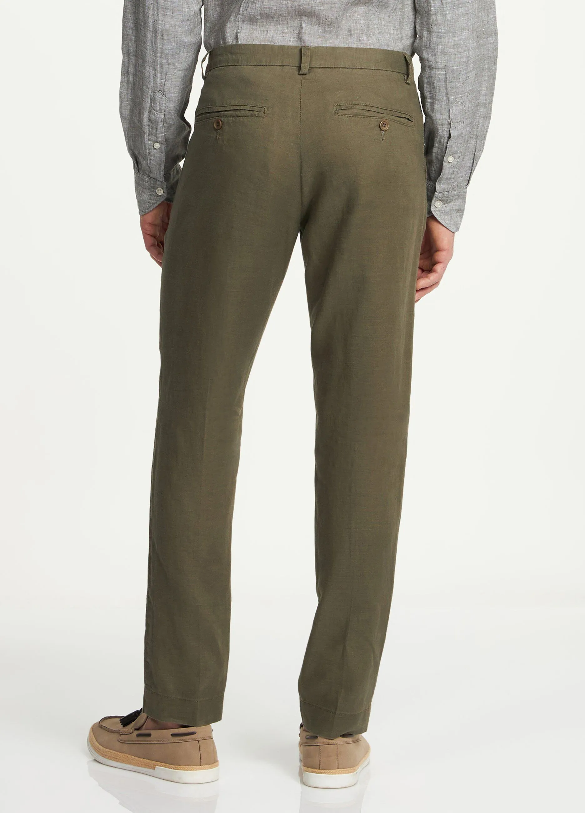 Pantaloni Rumford chino in puro lino