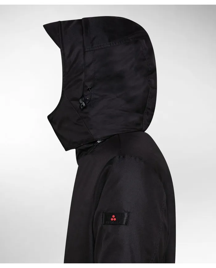 PEUTEREY Trench Uomo Piaza SL 01 A-TI Piumino Impermeabile Cappuccio Nero Blu 01 NERO