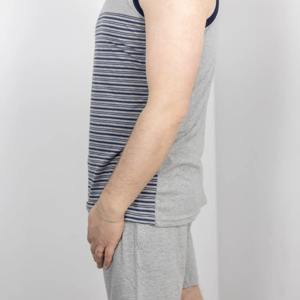 Pigiama Cotone Uomo Canotta Pantaloncini Lara Justin Righe 1028