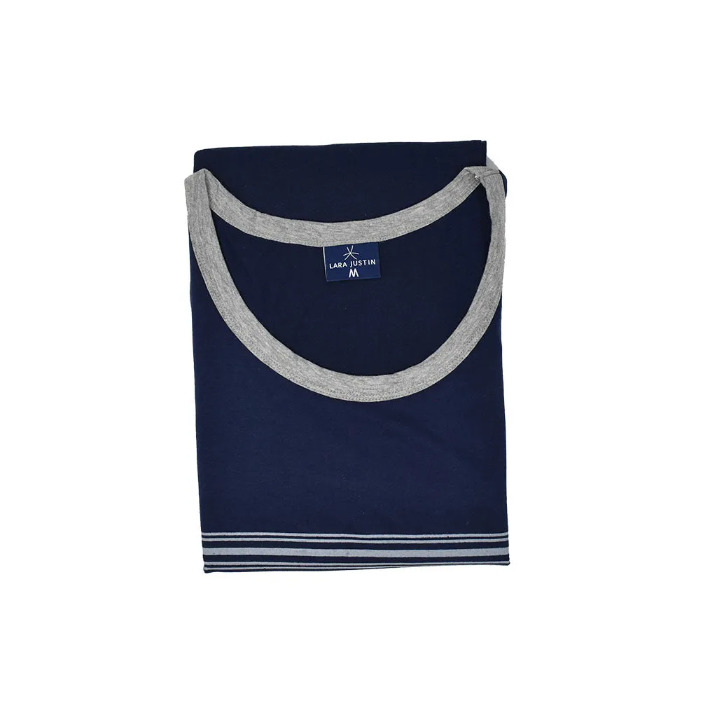 Pigiama Cotone Uomo Canotta Pantaloncini Lara Justin Righe 1028