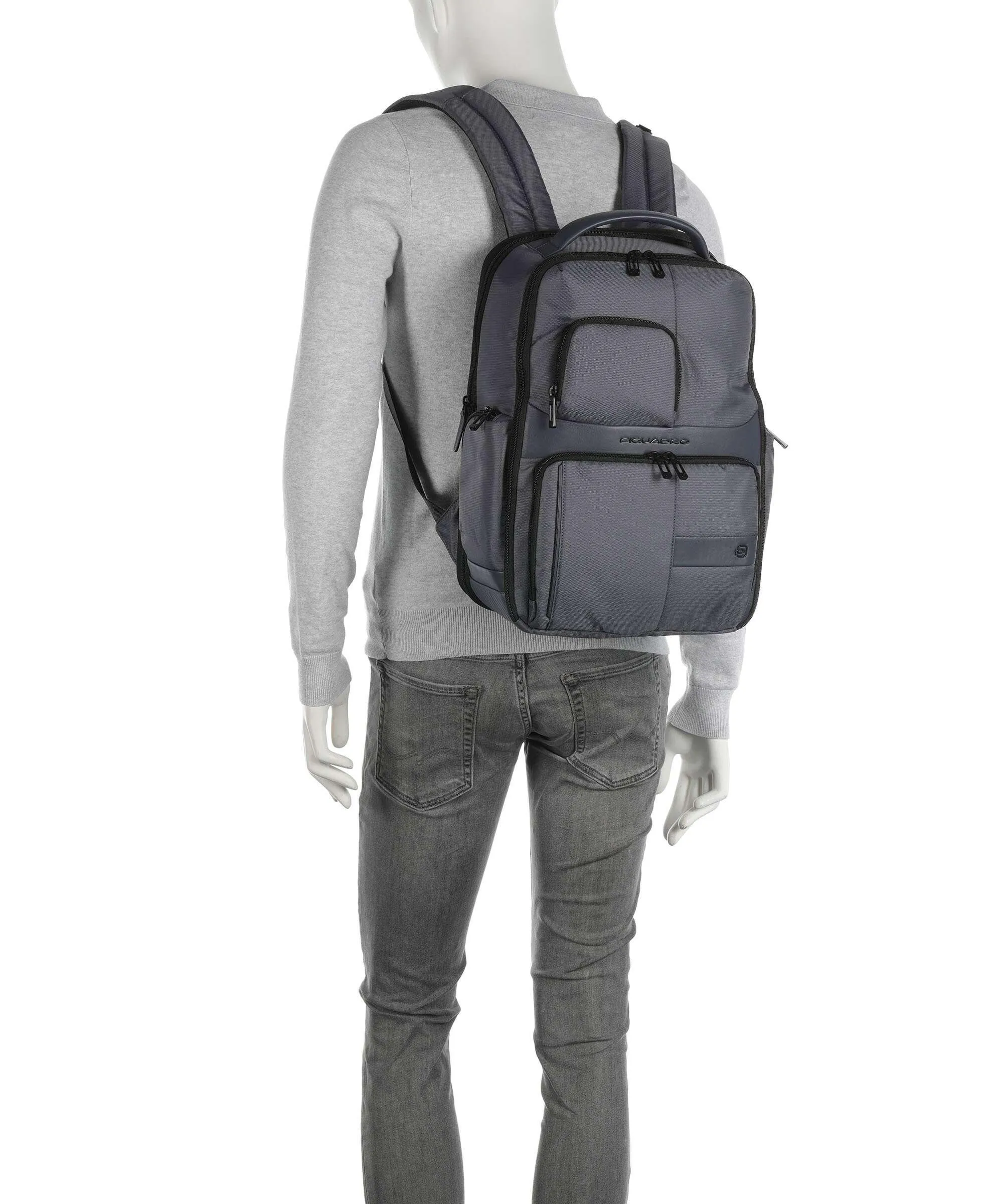  Piquadro Wollem Zaino porta pc 15″ poliestere riciclato grigio scuro  