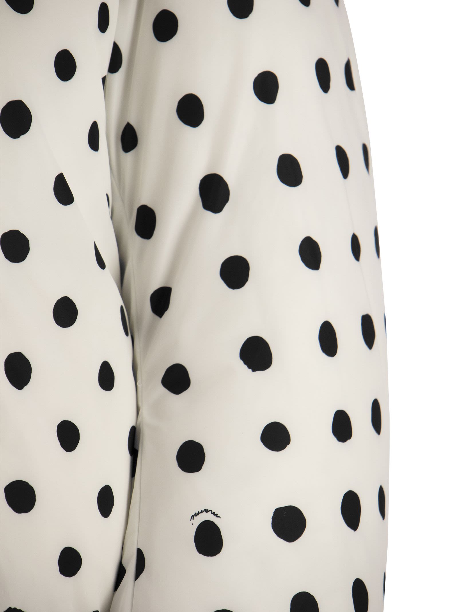 Piumino oversize con pois