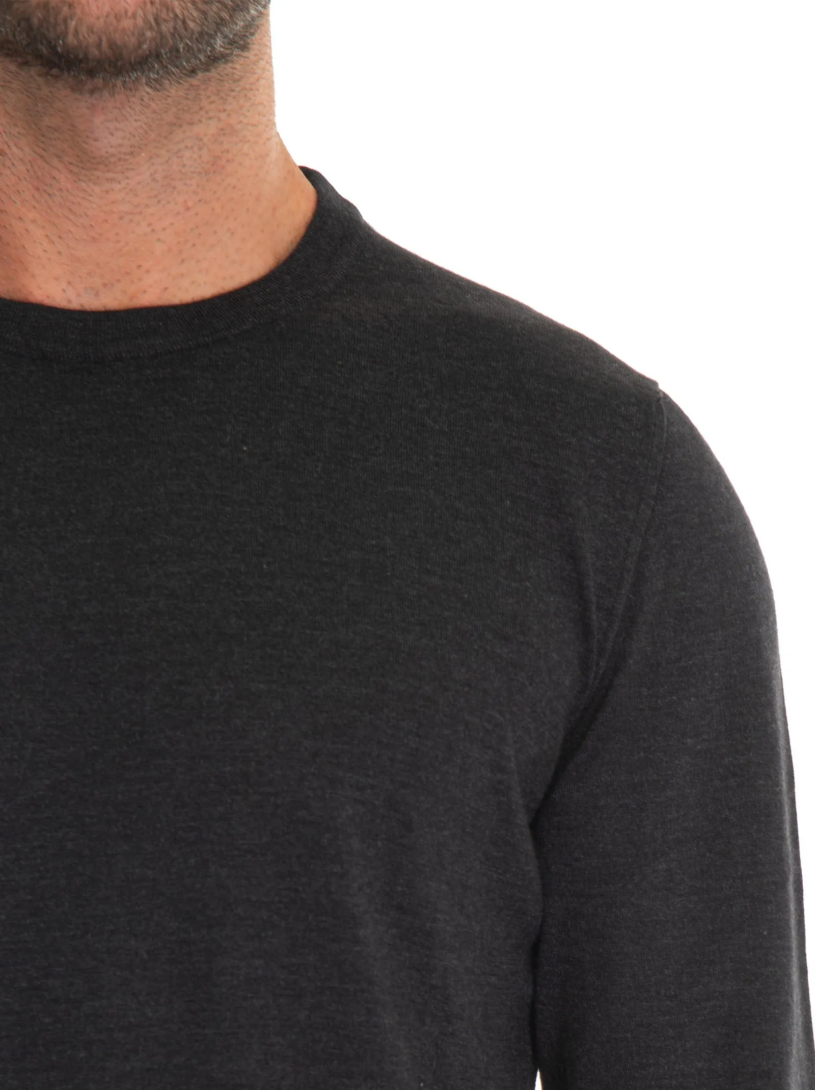 Pullover girocollo Nero Kiton Uomo