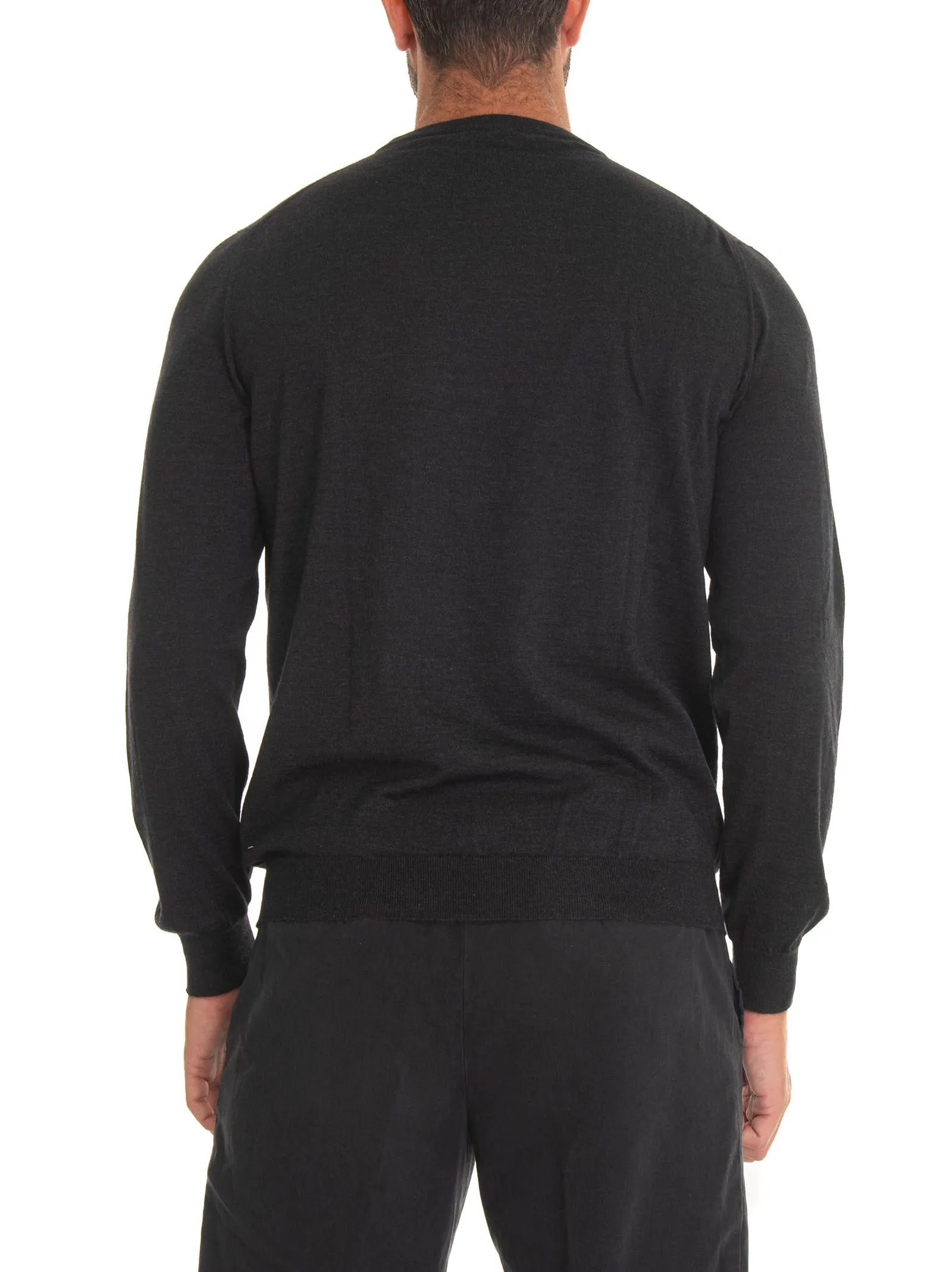 Pullover girocollo Nero Kiton Uomo