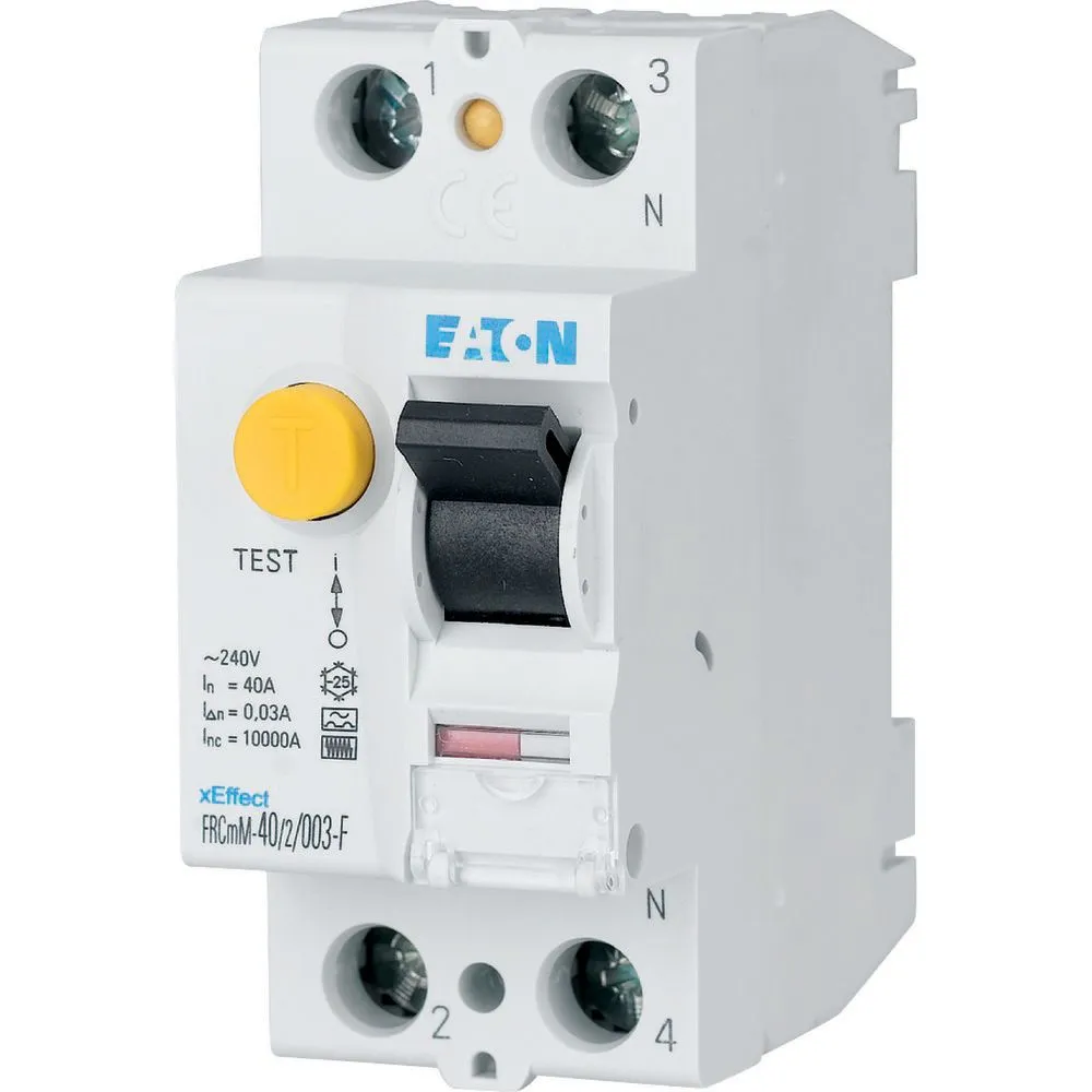 RCCB Eaton xEffect, 2P, 100A, sensibilità 100mA, Modello F