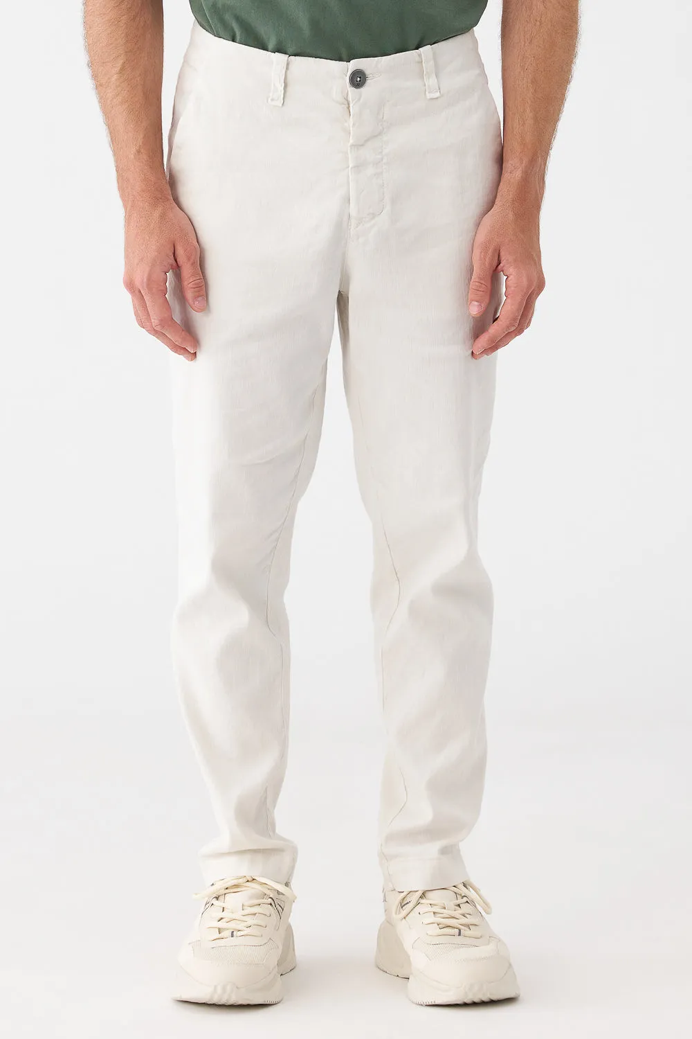 Regular Fit Cotton/Linen Chinos Ice