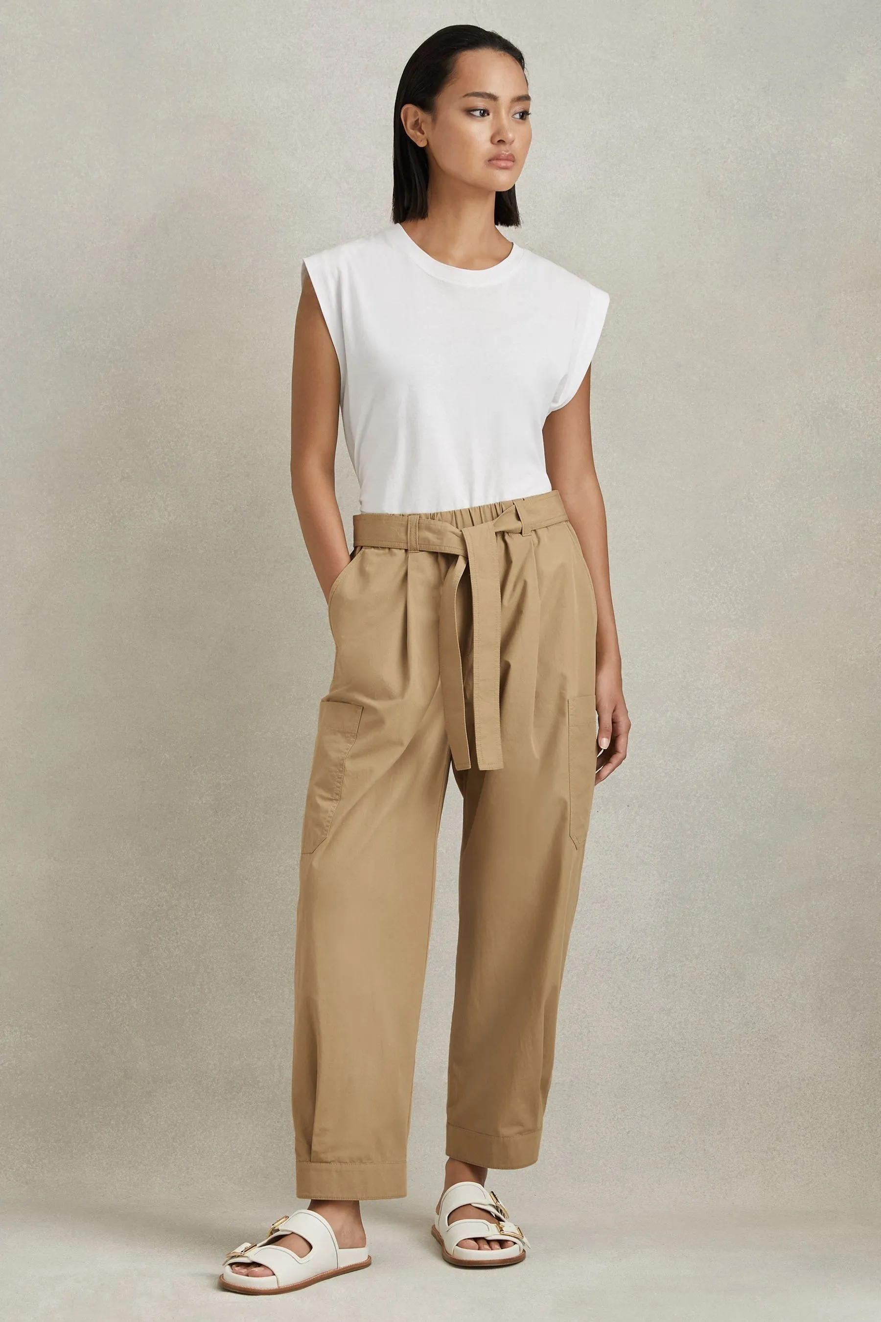 Reiss - Delia - Pantaloni paracadutista in cotone stretti in fondo    