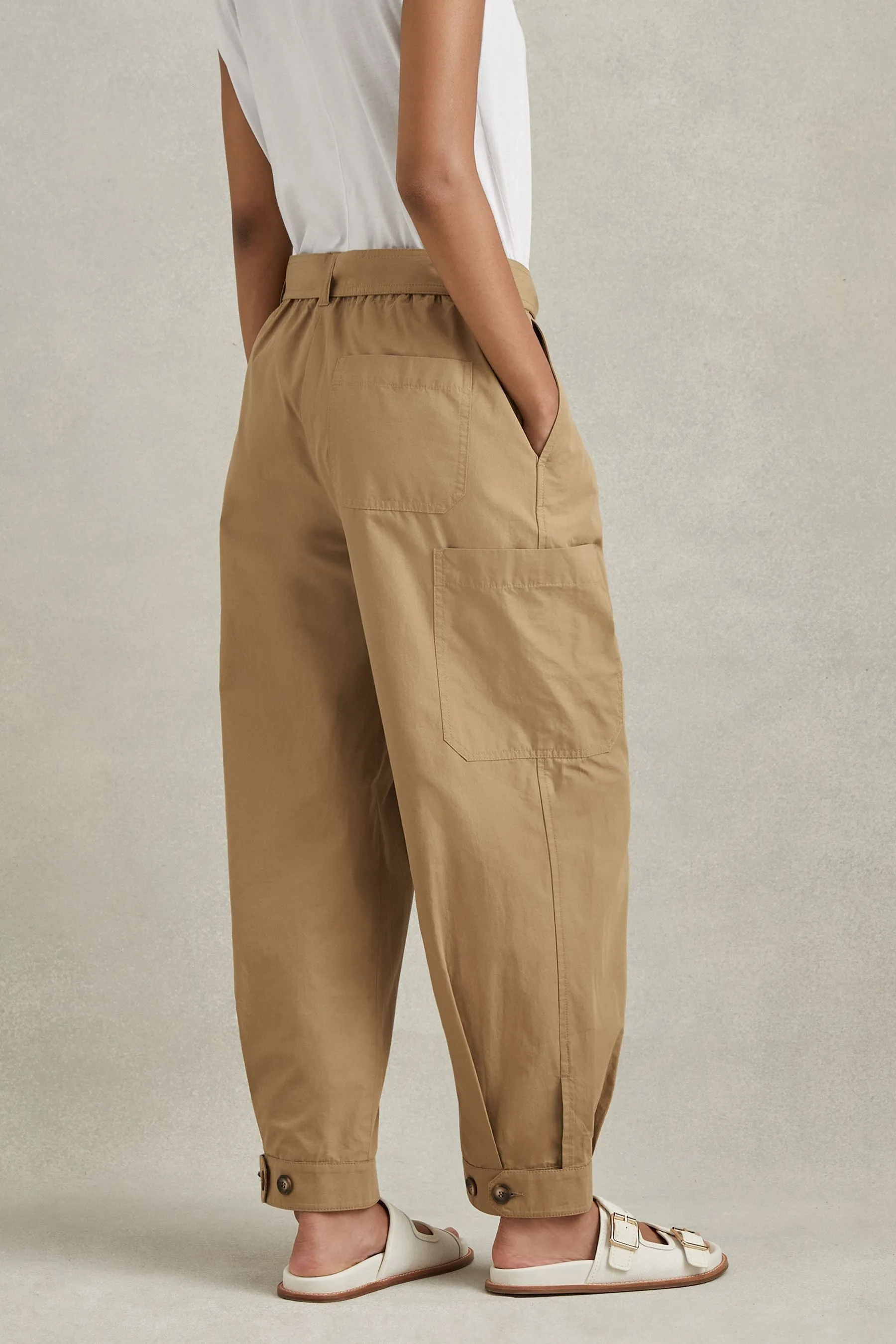 Reiss - Delia - Pantaloni paracadutista in cotone stretti in fondo    