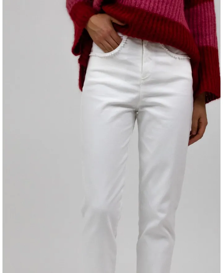 Rialto 48 - Pantalone Giglio Bianco Donna