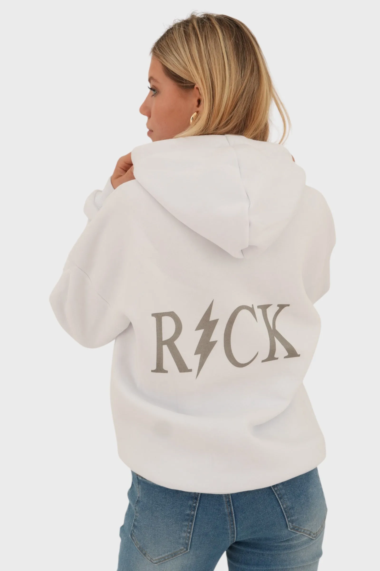 Rock hoodie white