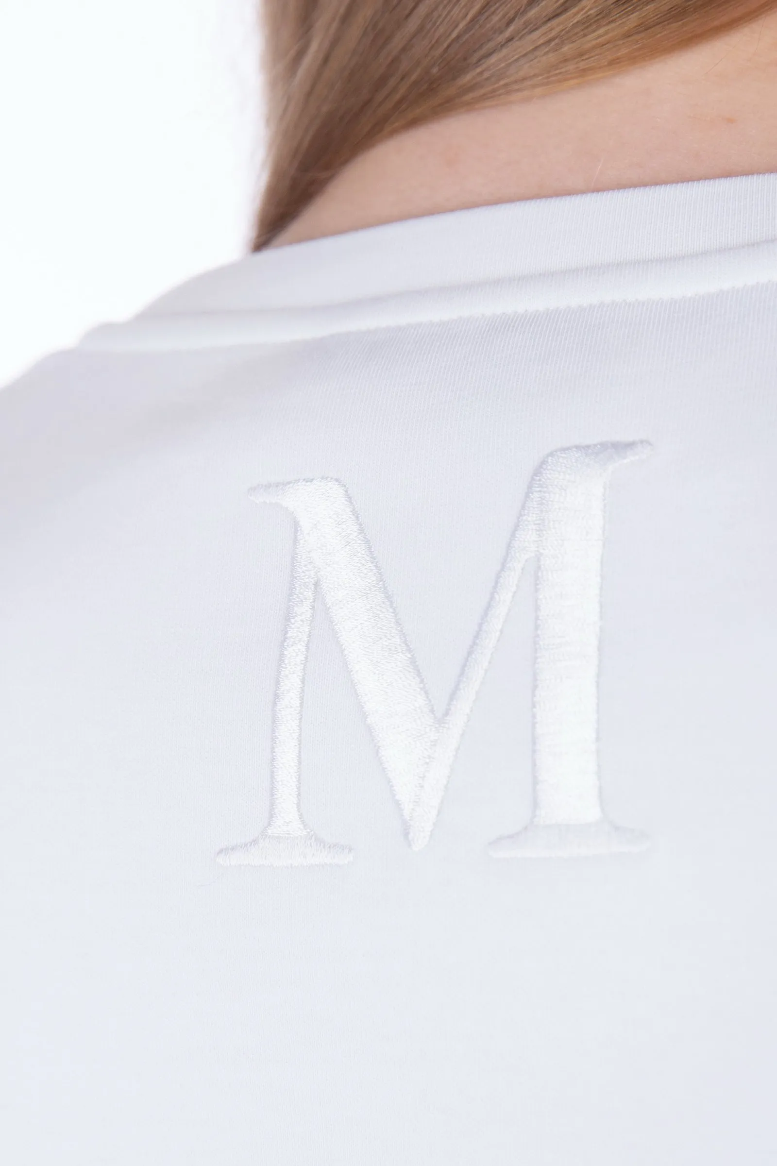 ‘S MAX MARA T-shirt in jersey scuba con logo FIANCO