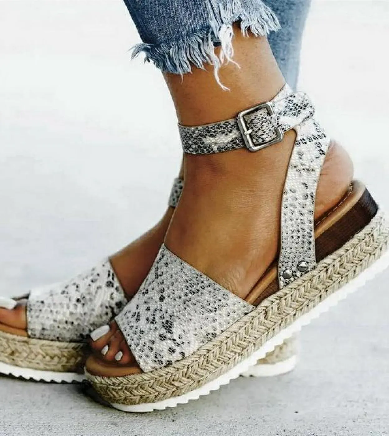 Sandali Donna Zeppe Scarpe Décolleté Sandali con tacco alto Estate Flop Chaussures Sandali con plateau Femme Sandalia Femininahi