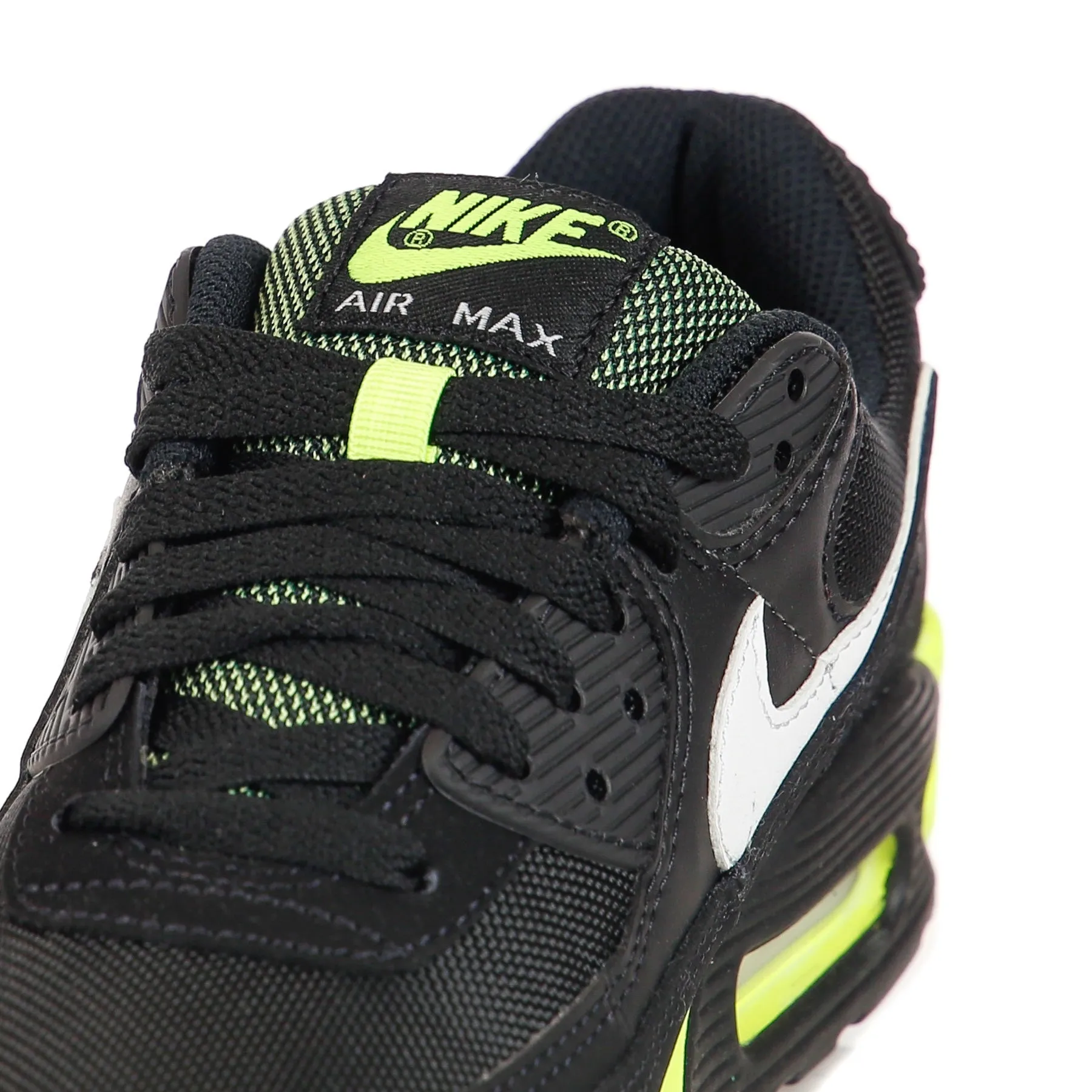 Scarpa Bassa Uomo Air Max 90 Black/white/hot Lime