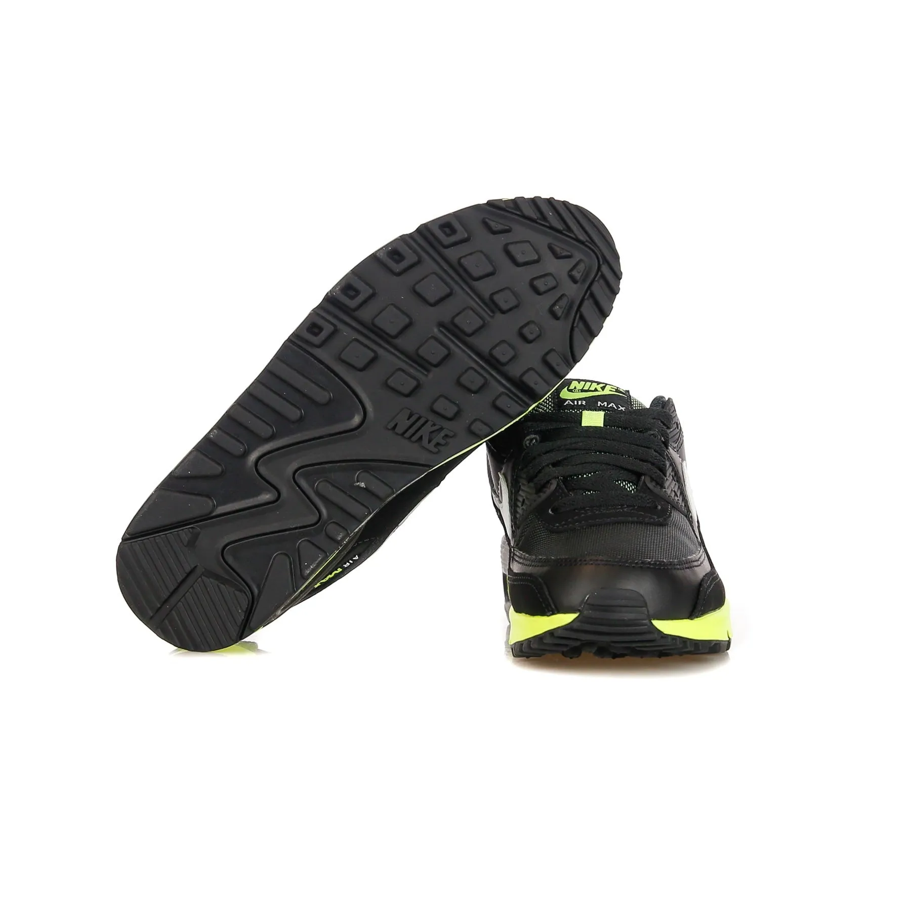 Scarpa Bassa Uomo Air Max 90 Black/white/hot Lime