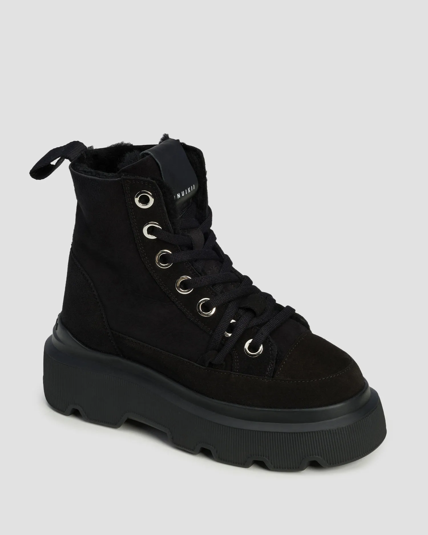 Scarpe invernali nere da donna Inuikii Matilda Shearling 35203028-201