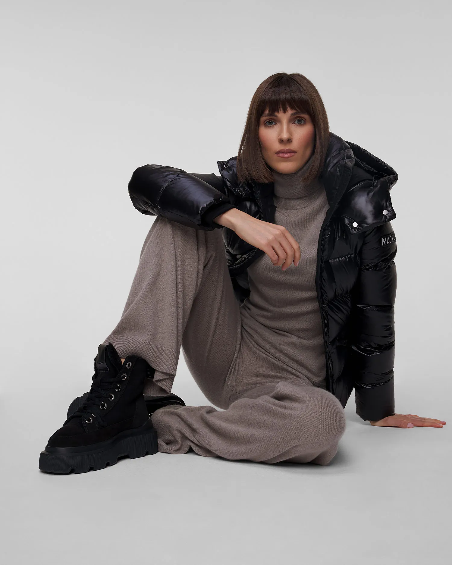 Scarpe invernali nere da donna Inuikii Matilda Shearling 35203028-201
