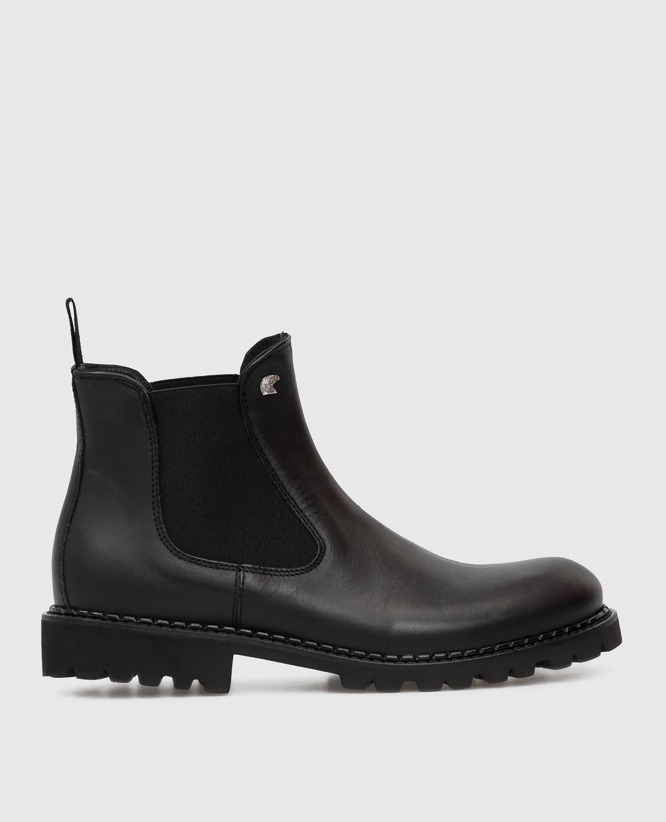 Stefano Ricci Chelsea in pelle nera per bambini YRU10G881VBV