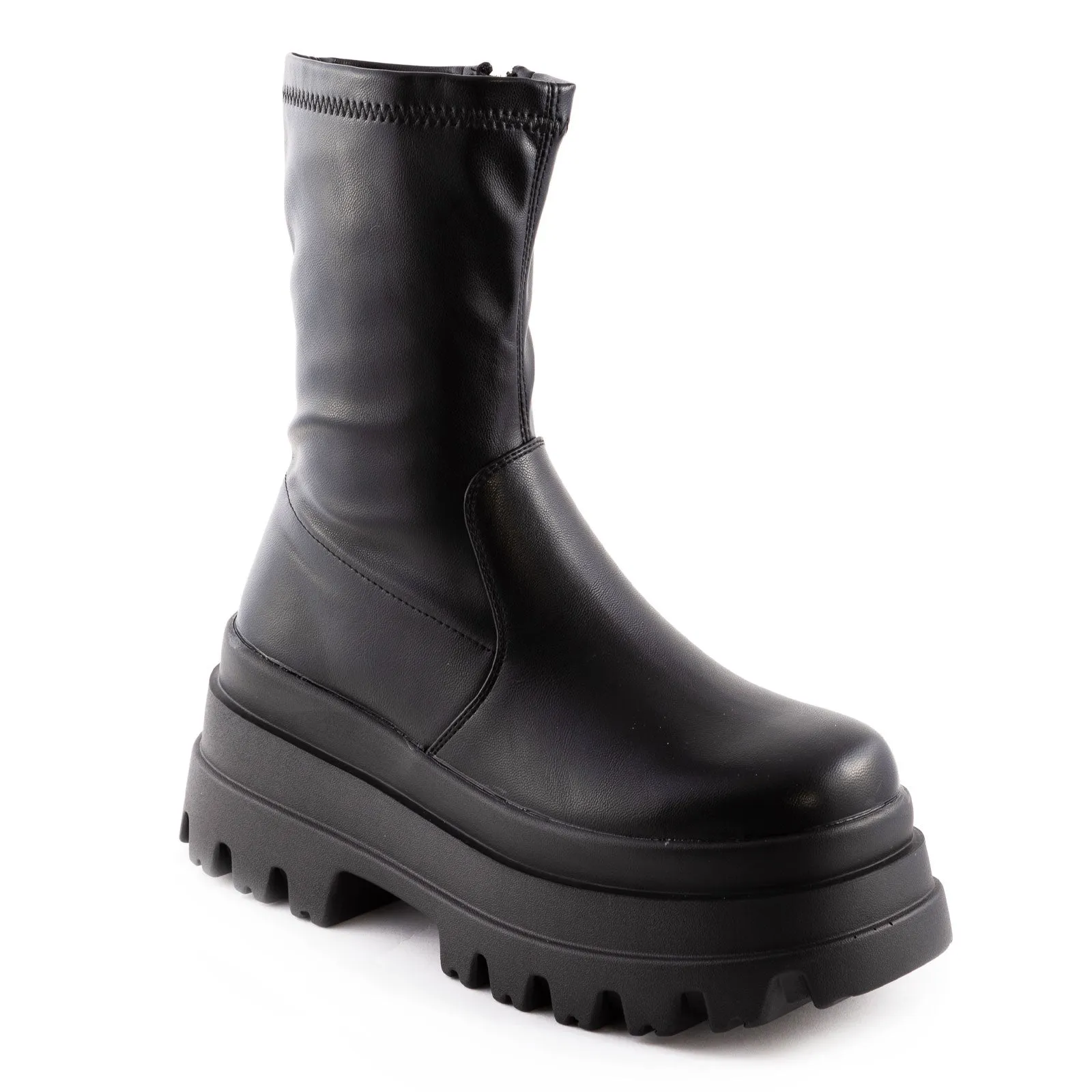 Stivali Carrarmato Biker Boots Elastici Casual 52062