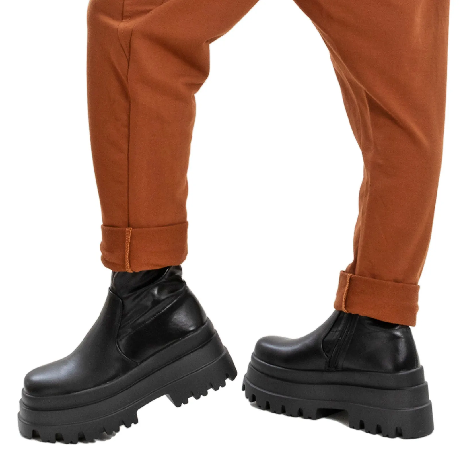 Stivali Carrarmato Biker Boots Elastici Casual 52062