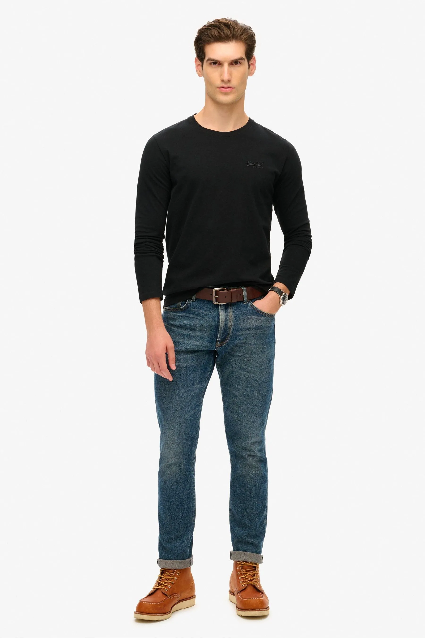 Superdry 100% Cotton Essential Logo Long Sleeve Top    