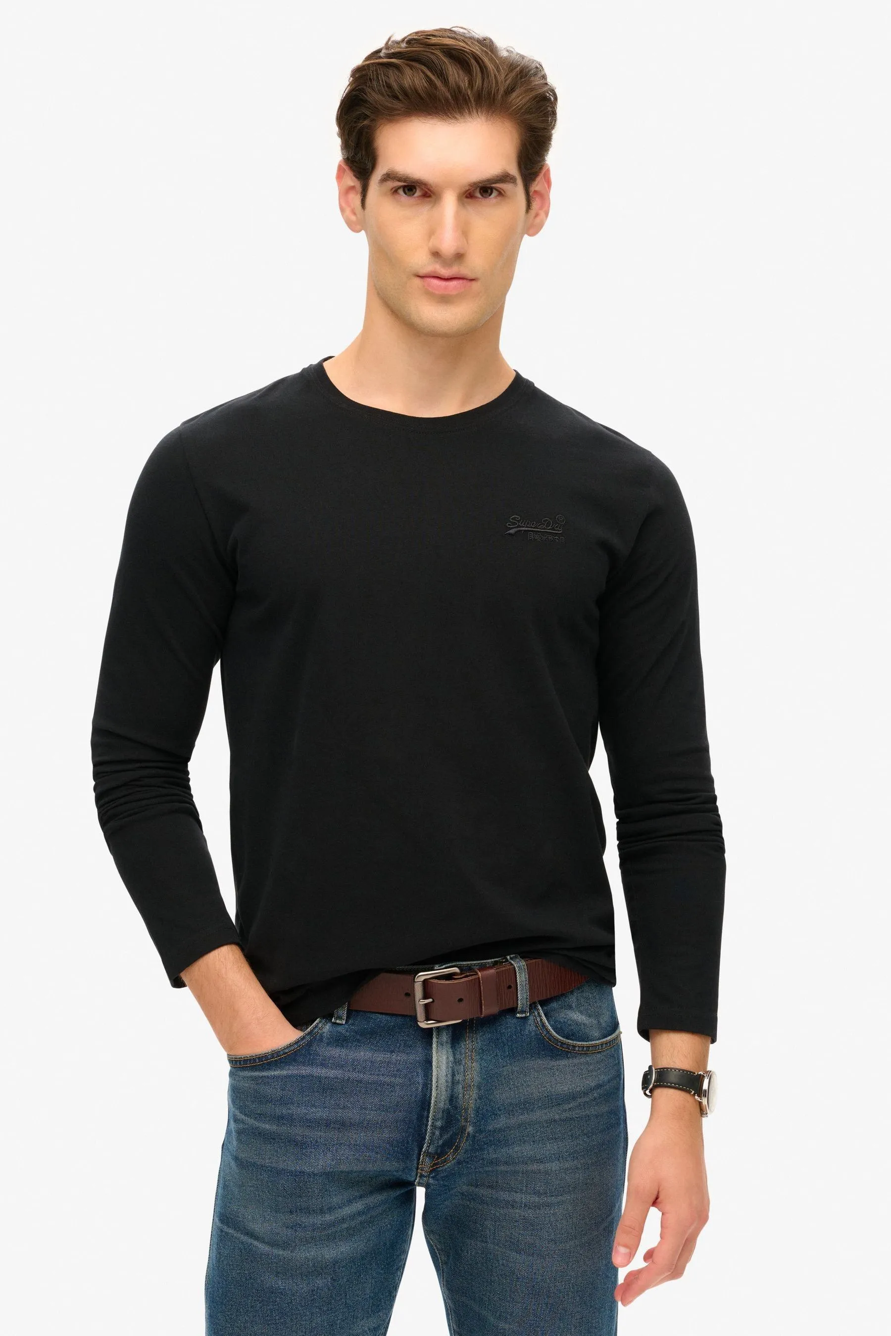 Superdry 100% Cotton Essential Logo Long Sleeve Top    