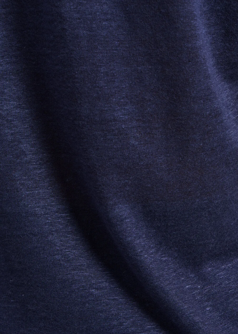 T-shirt bleu marine sans manches en jersey lin