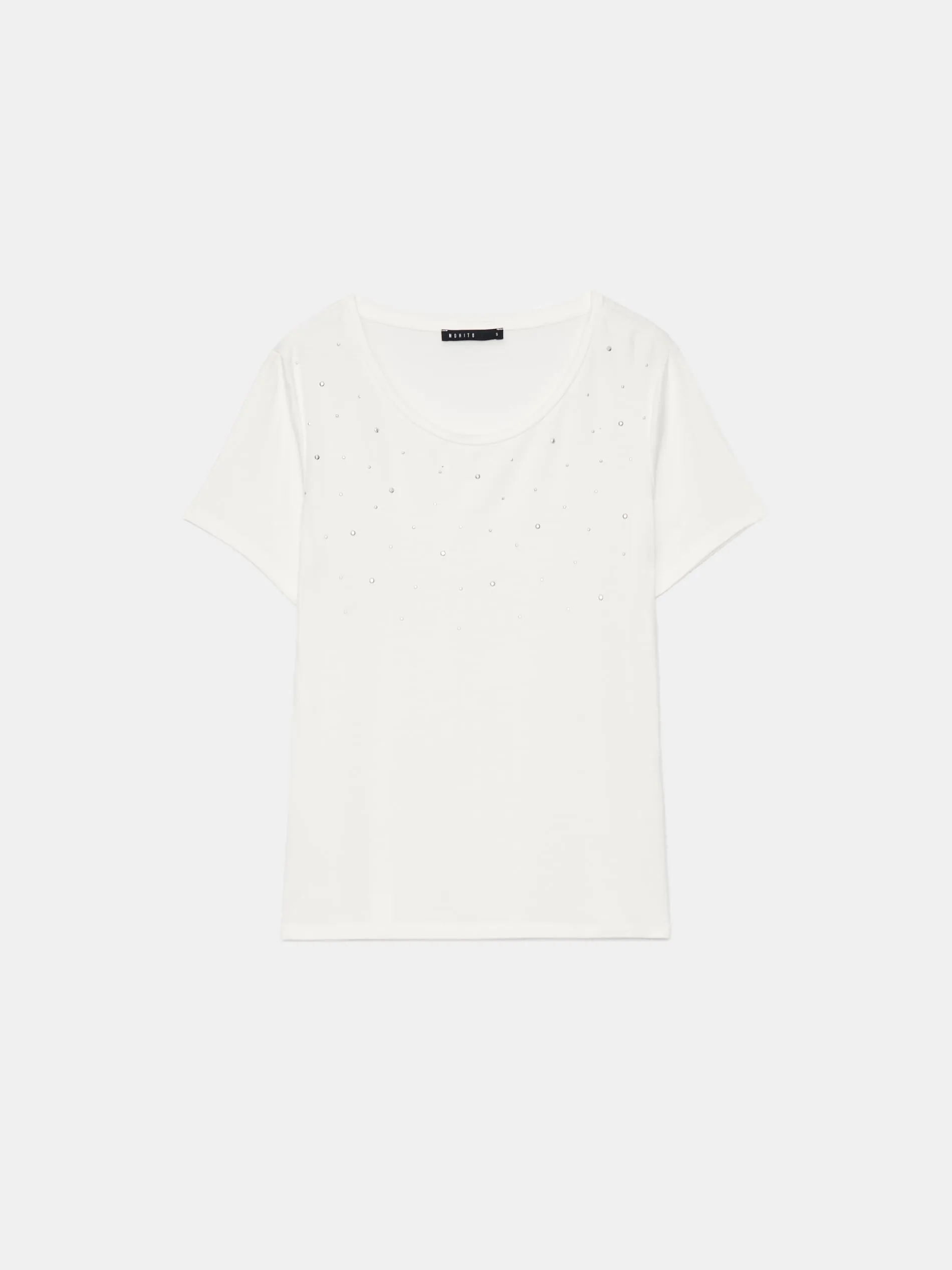 T-shirt con elemento decorativo