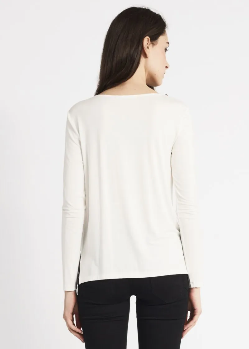 T-shirt con scollo a V