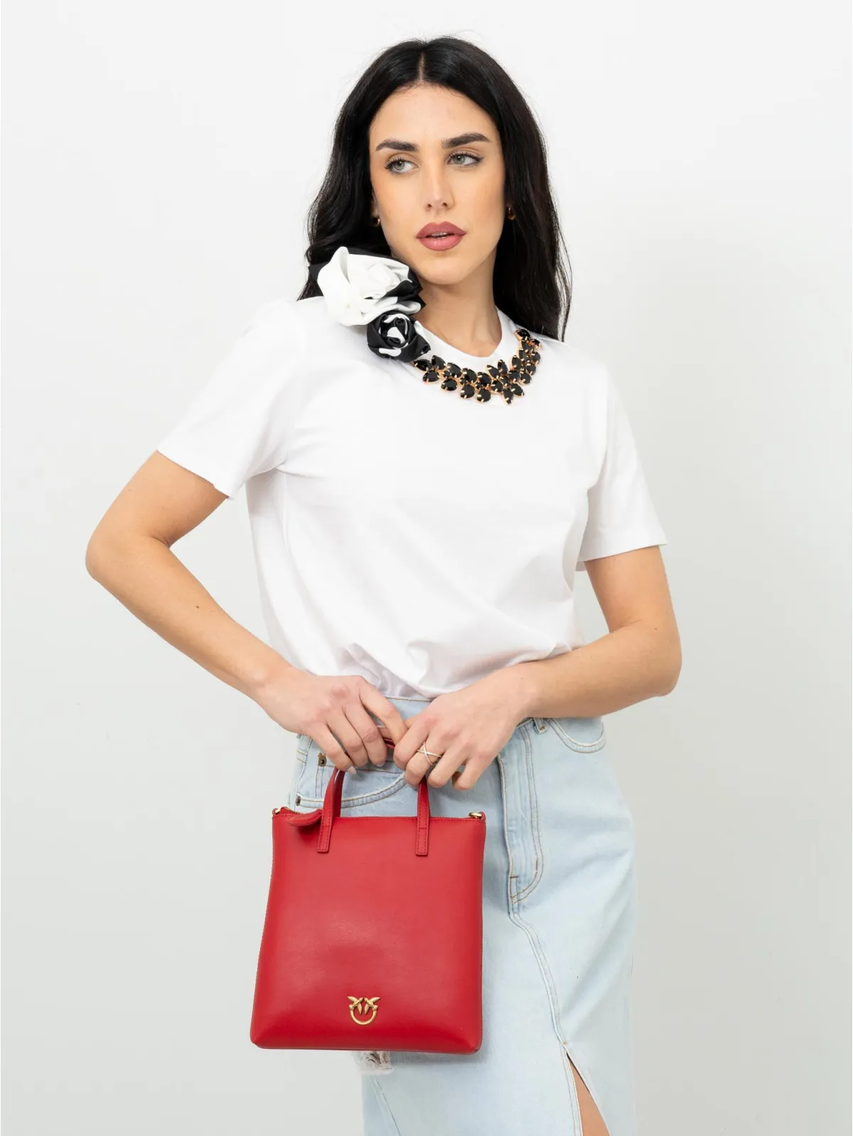 T-shirt da donna di colore bianco