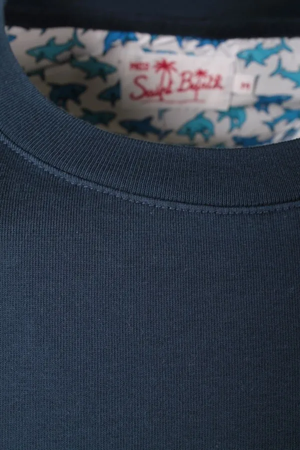 T-shirt Uomo Saint Barth Mc2 Blue