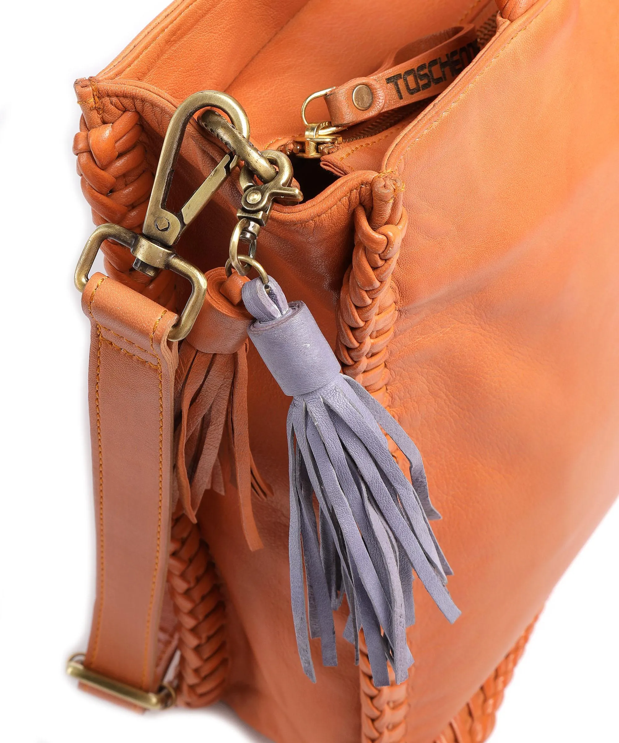  Taschendieb Wien Fürstengasse 1 Borsa a mano pelle di pecora arancio  