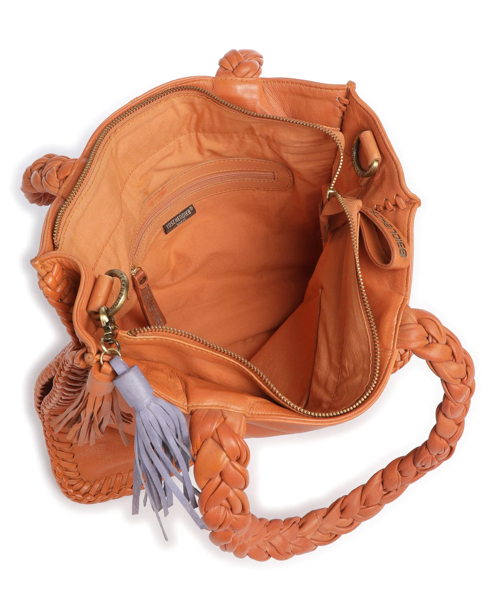  Taschendieb Wien Fürstengasse 1 Borsa a mano pelle di pecora arancio  
