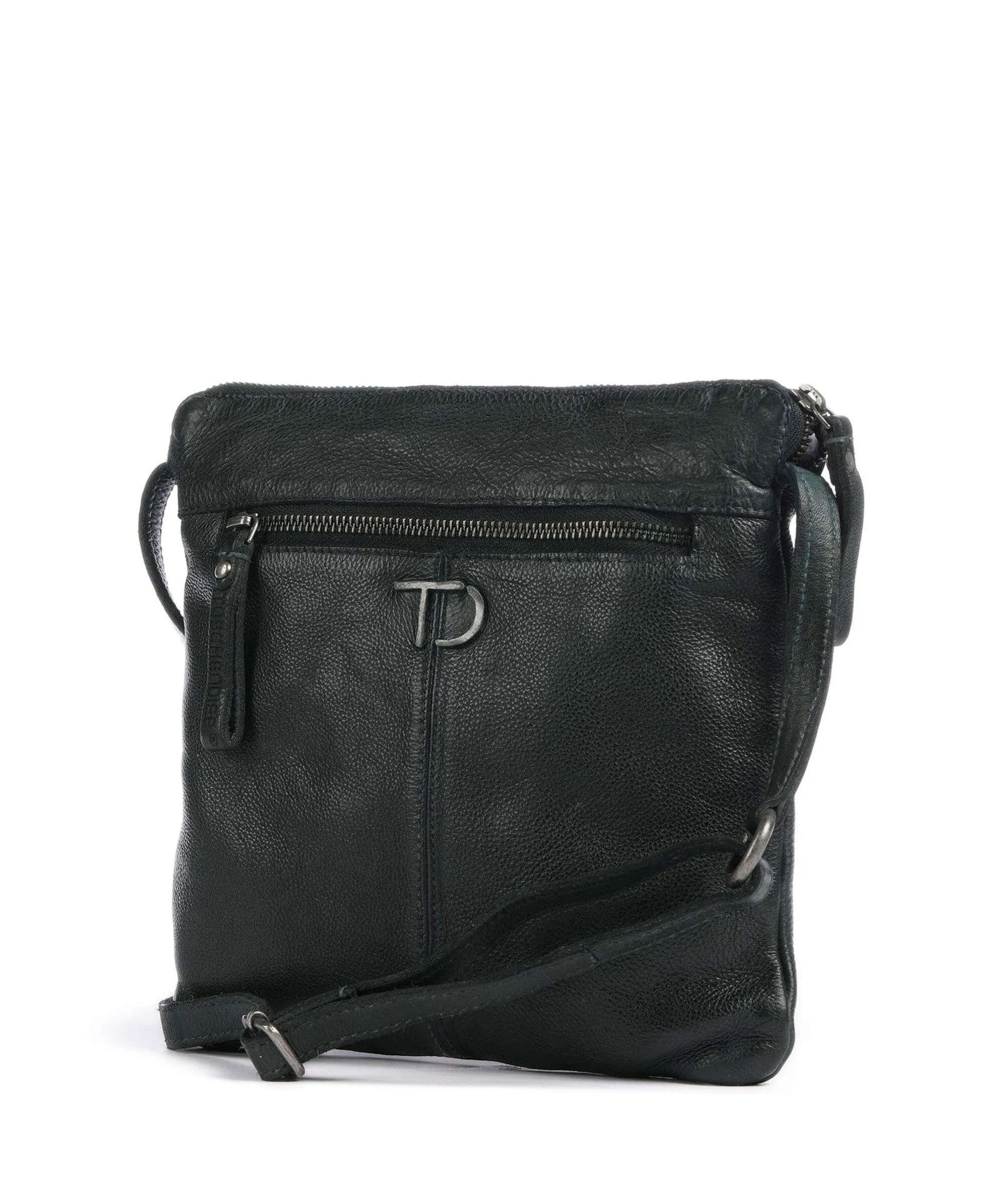  Taschendieb Wien Rossauerlände 4 Borsa a tracolla pelle di vacchetta grana verde scuro  