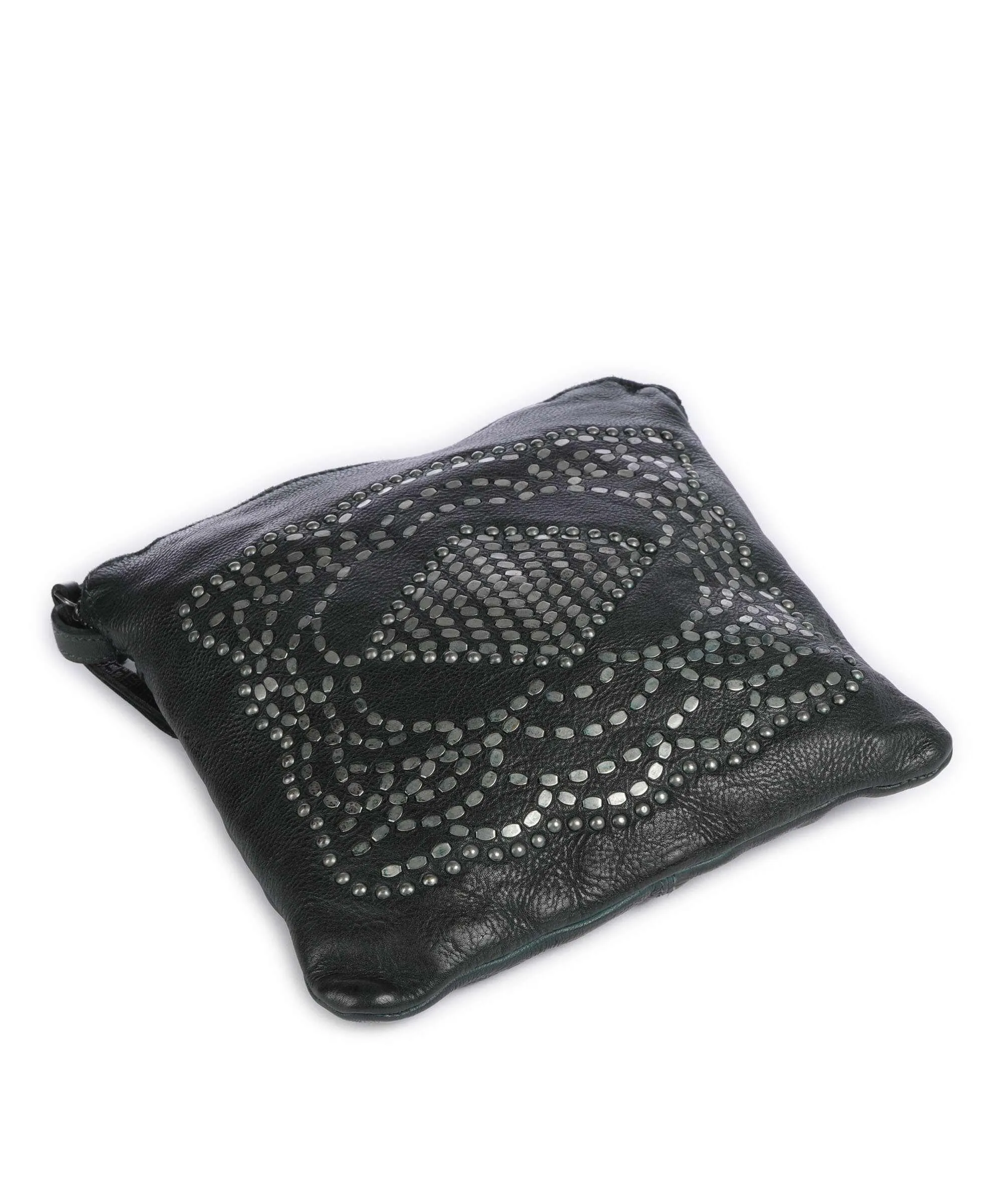  Taschendieb Wien Rossauerlände 4 Borsa a tracolla pelle di vacchetta grana verde scuro  