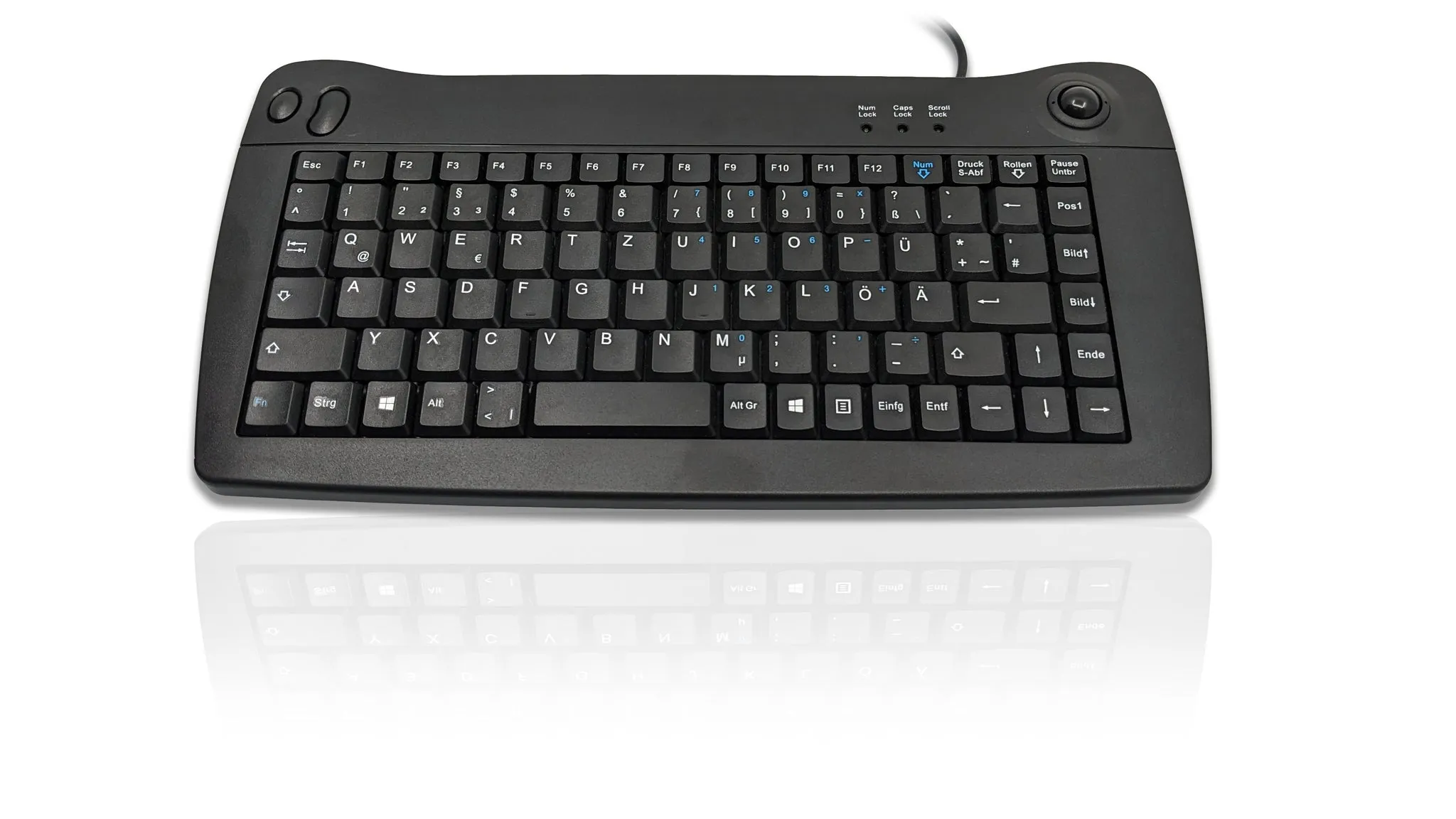 Tastiera Nero Cablato USB Ceratech, QWERTZ (tedesco) Compatta