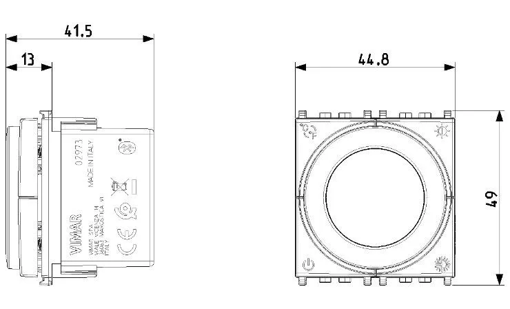 Termostato Rotella Connesso IoT 2 Mod. Bianco Vimar 02973.B