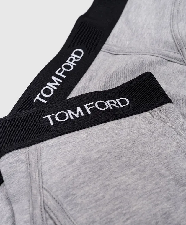 Tom Ford Set di slip grigi con logo T4XC11040